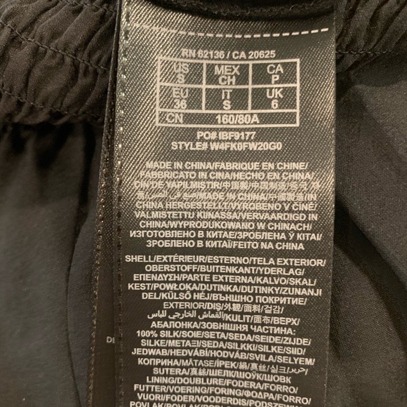 GUESS BLACK SILK SMOCKED TOP STRAPLESS TIERED MAXI DRESS **NWT** - Picture 12 of 13